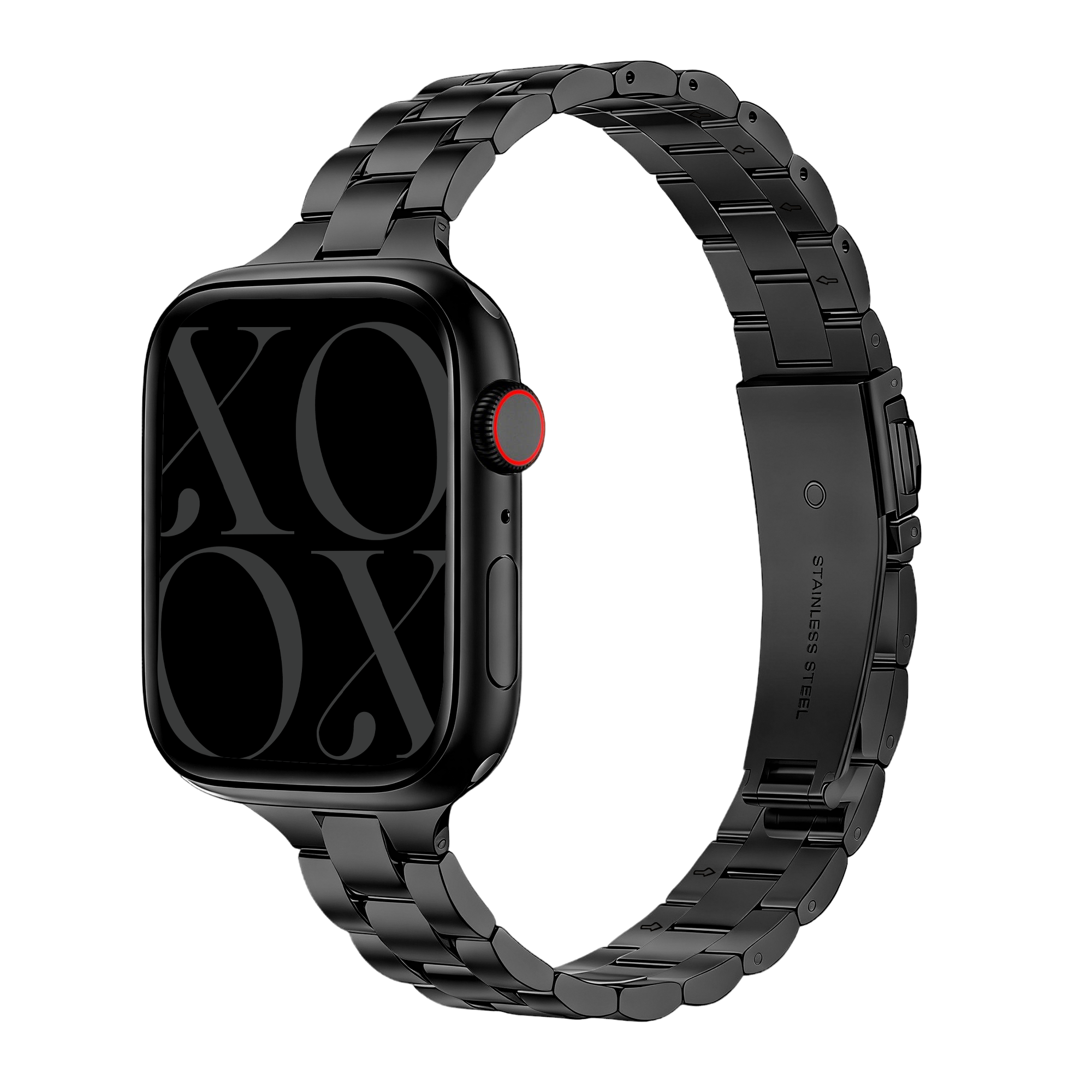 xoxo Wildhearts Apple Watch fijn stalen bandje (zwart) - 38/40/41/42mm