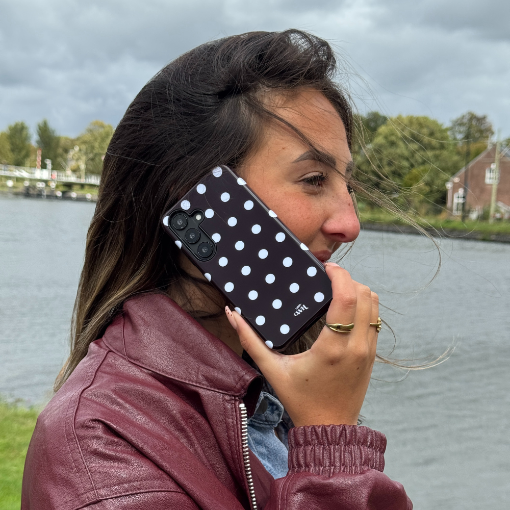 xoxo Wildhearts Polka Dots (Black) - Samsung Galaxy S25 Plus
