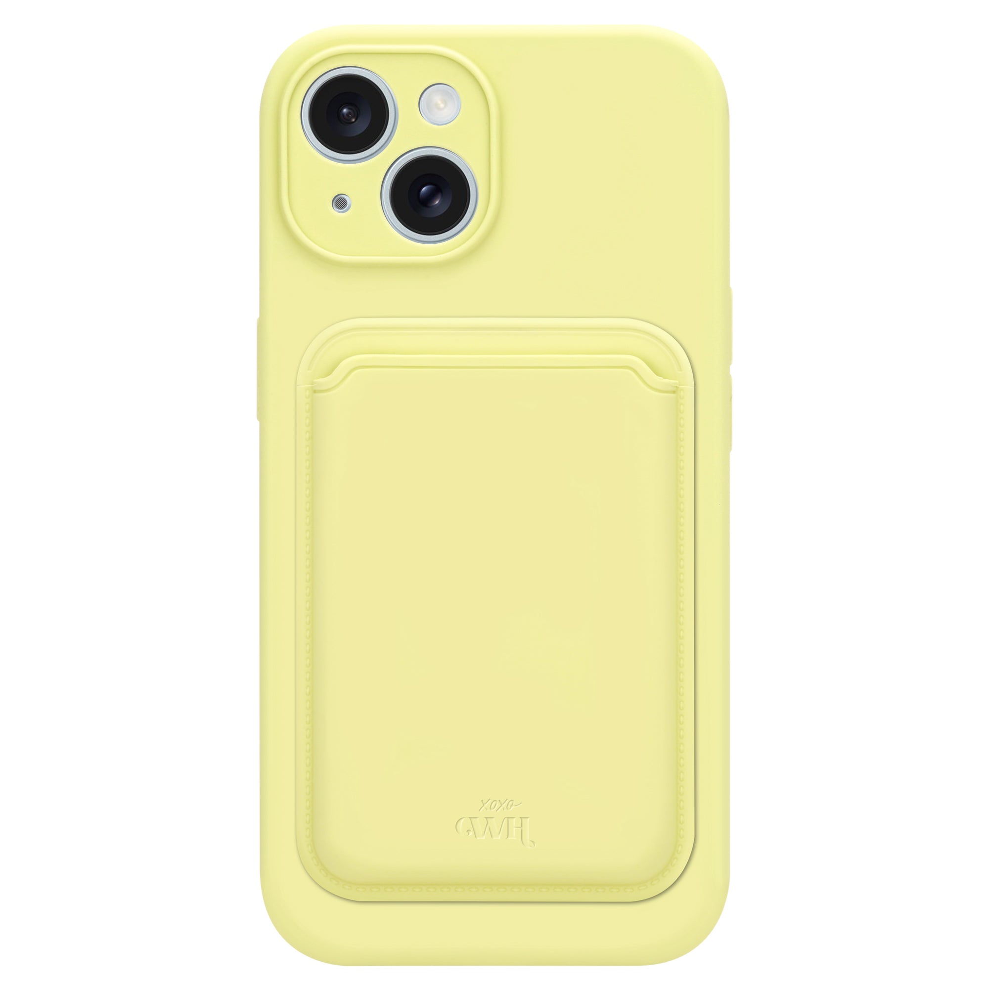 Silicone case with MagSafe Wallet (Yellow) - iPhone 13