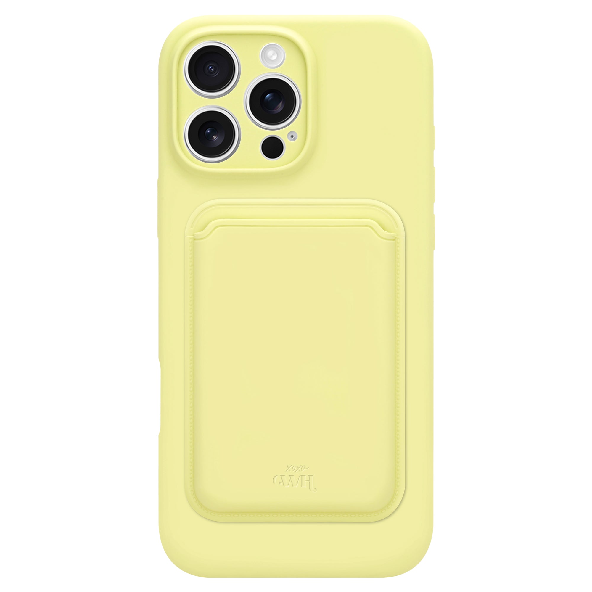 Silicone case with MagSafe Wallet (Yellow)