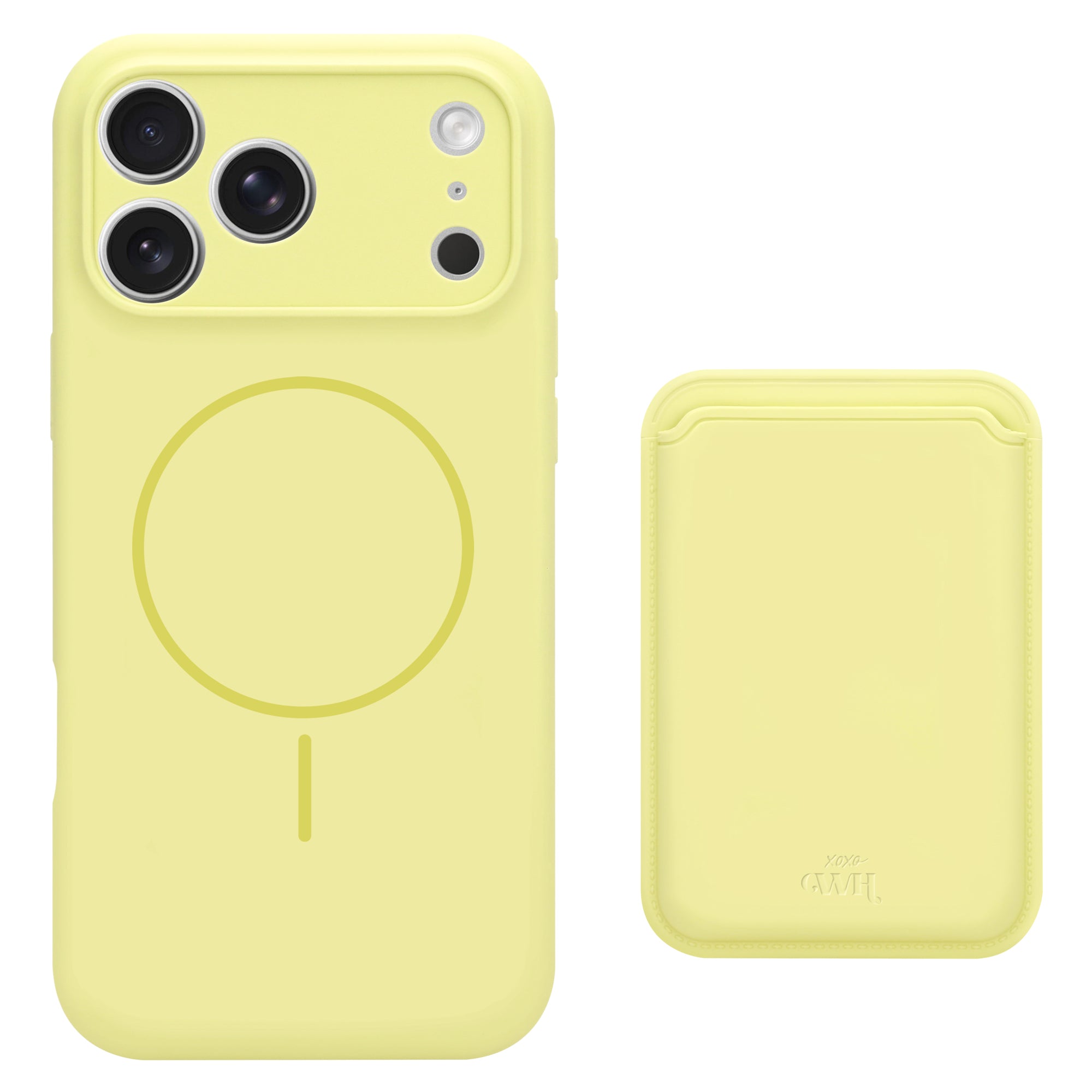 Silicone case with MagSafe Wallet (Yellow) - iPhone 17 Pro