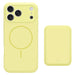 Silicone case with MagSafe Wallet (Yellow) - iPhone 17 Pro