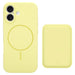 Silicone case with MagSafe Wallet (Yellow) - iPhone 16