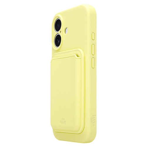 Silicone case with MagSafe Wallet (Yellow) - iPhone 16