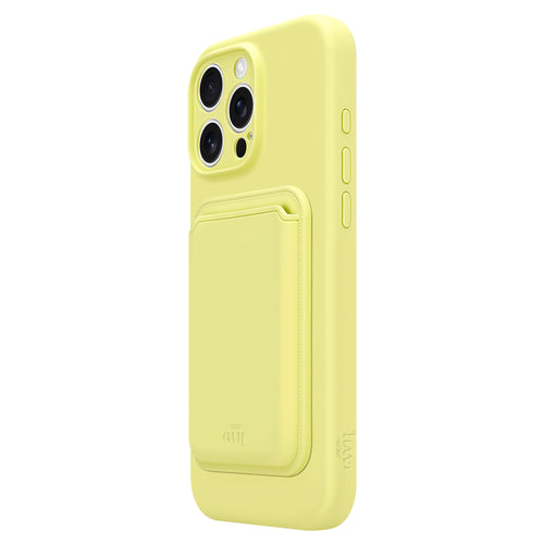 Silicone case with MagSafe Wallet (Yellow)