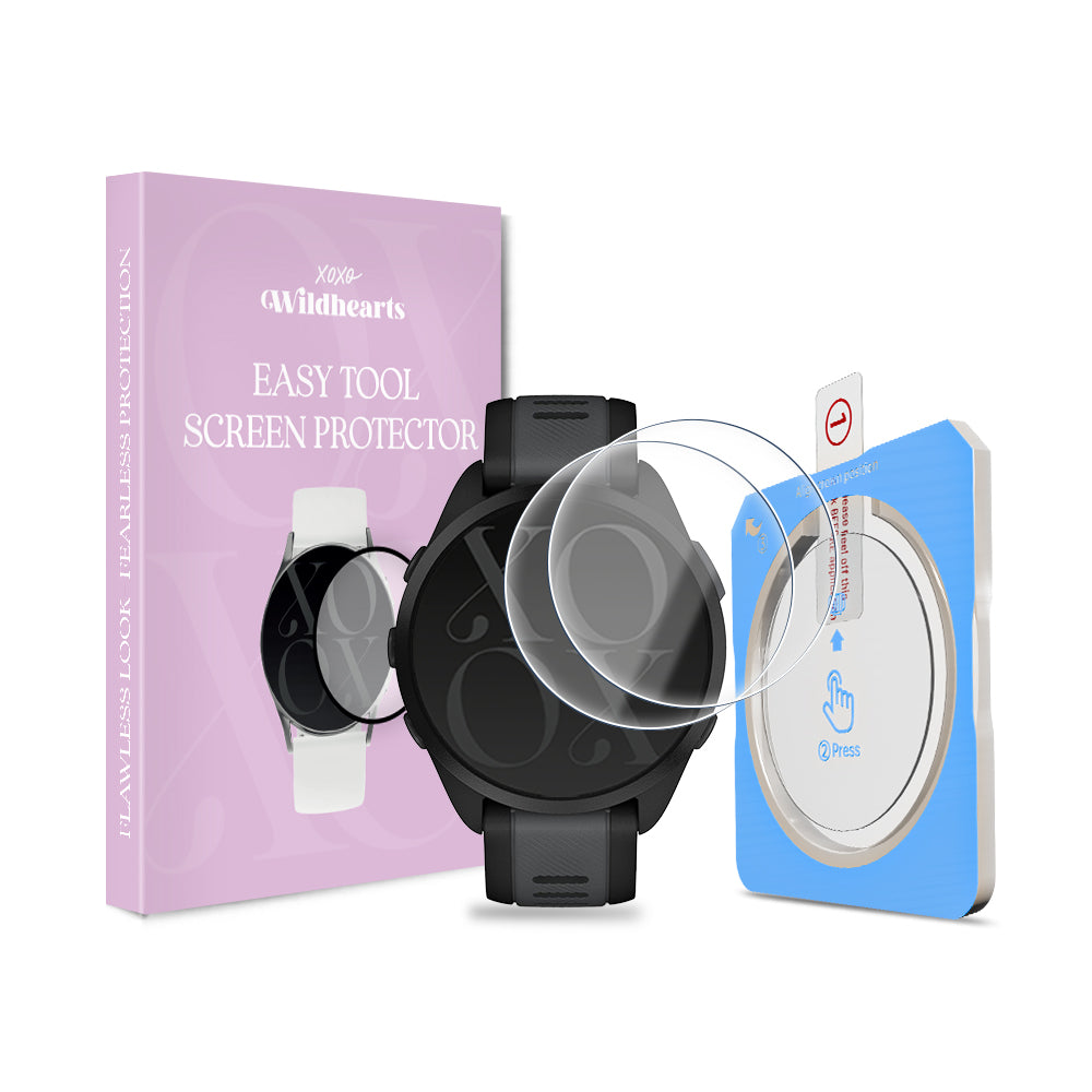 xoxo Wildhearts Garmin Forerunner 165 screenprotector one-click tool (glas)