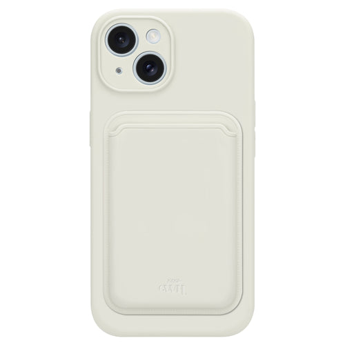 Silicone case with MagSafe Wallet (Beige) - iPhone 14