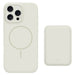 Silicone case with MagSafe Wallet (Beige)