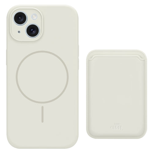 Silicone case with MagSafe Wallet (Beige) - iPhone 14