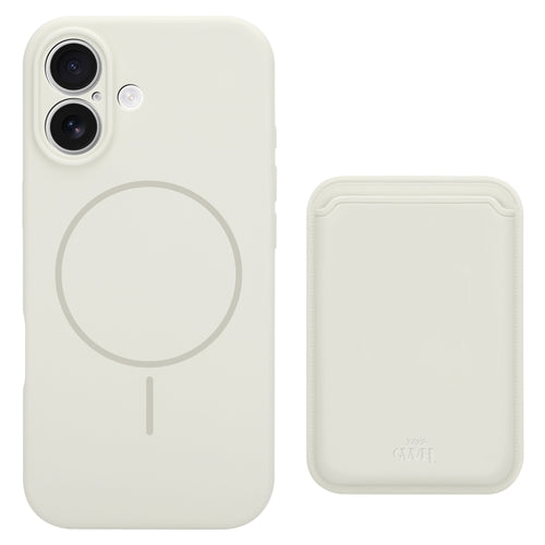 Silicone case with MagSafe Wallet (Beige) - iPhone 16