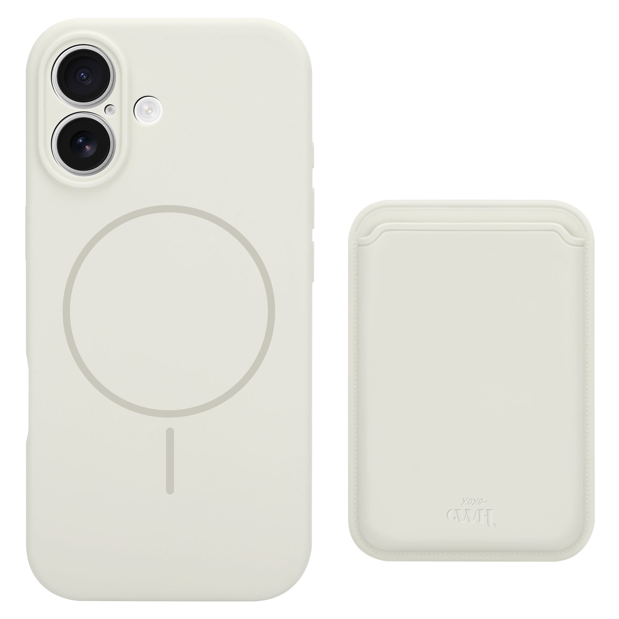 Silicone case with MagSafe Wallet (Beige) - iPhone 16