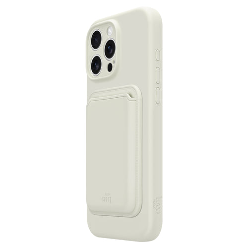 Silicone case with MagSafe Wallet (Beige)