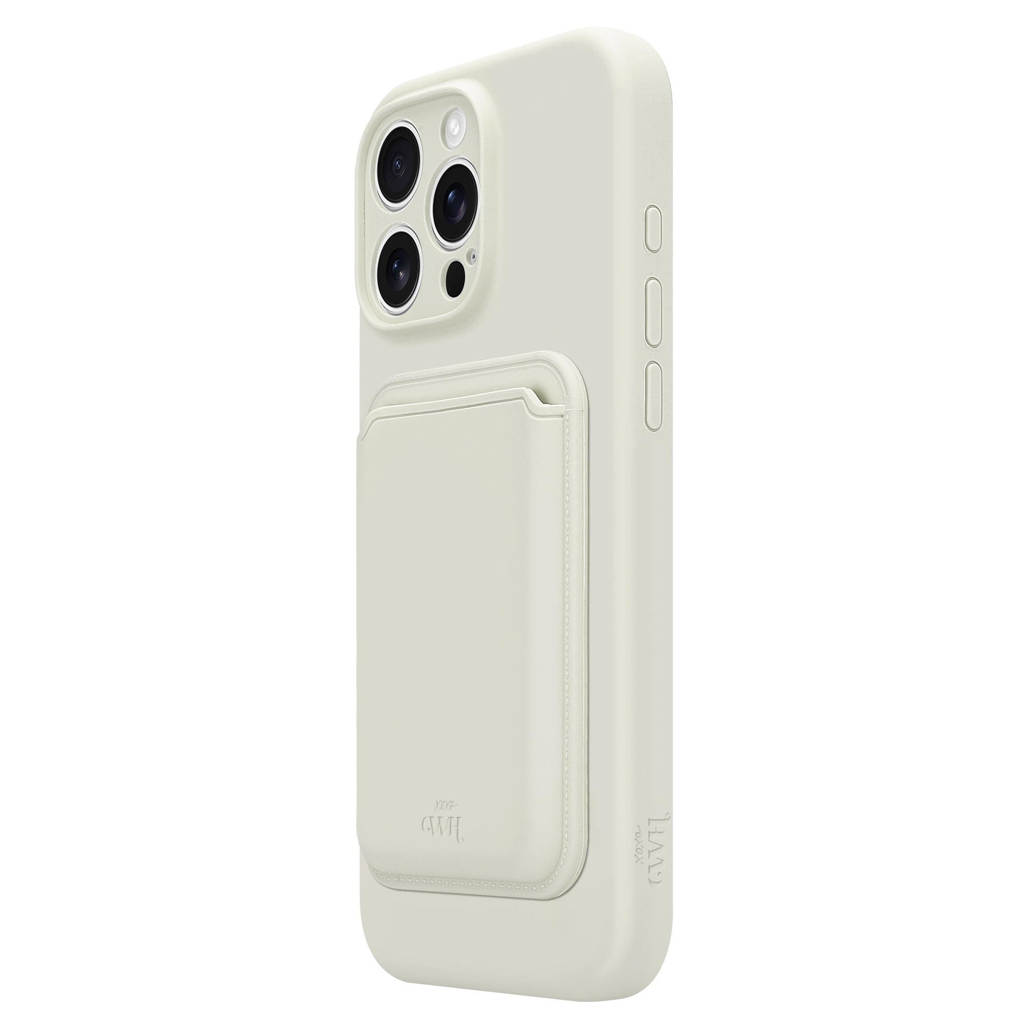Silicone case with MagSafe Wallet (Beige)