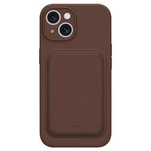 Silicone case with MagSafe Wallet (Brown) - iPhone 14