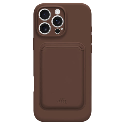 Silicone case with MagSafe Wallet (Brown)