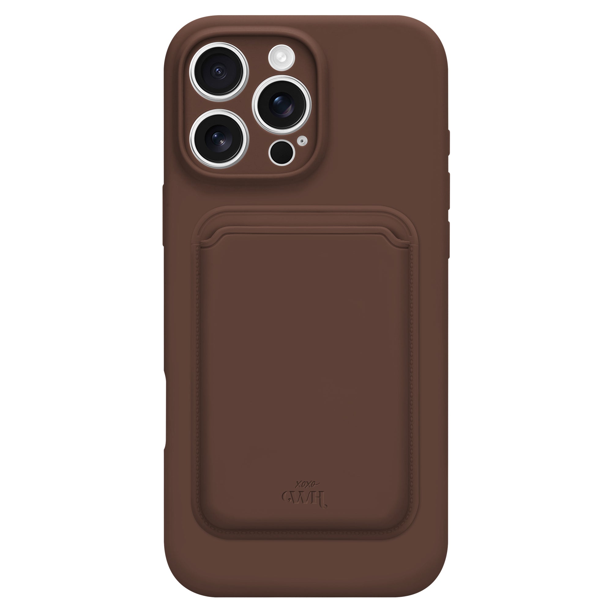 Silicone case with MagSafe Wallet (Brown)