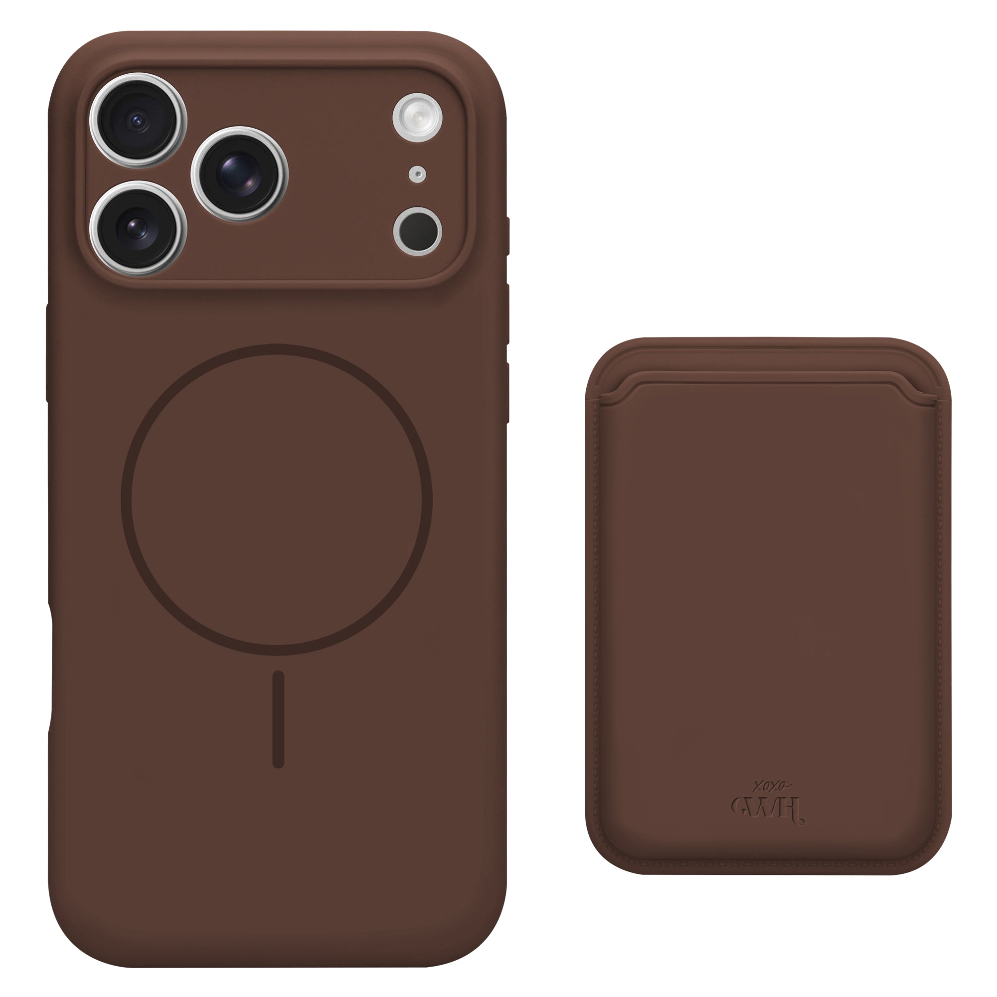 Silicone case with MagSafe Wallet (Brown) - iPhone 17 Pro