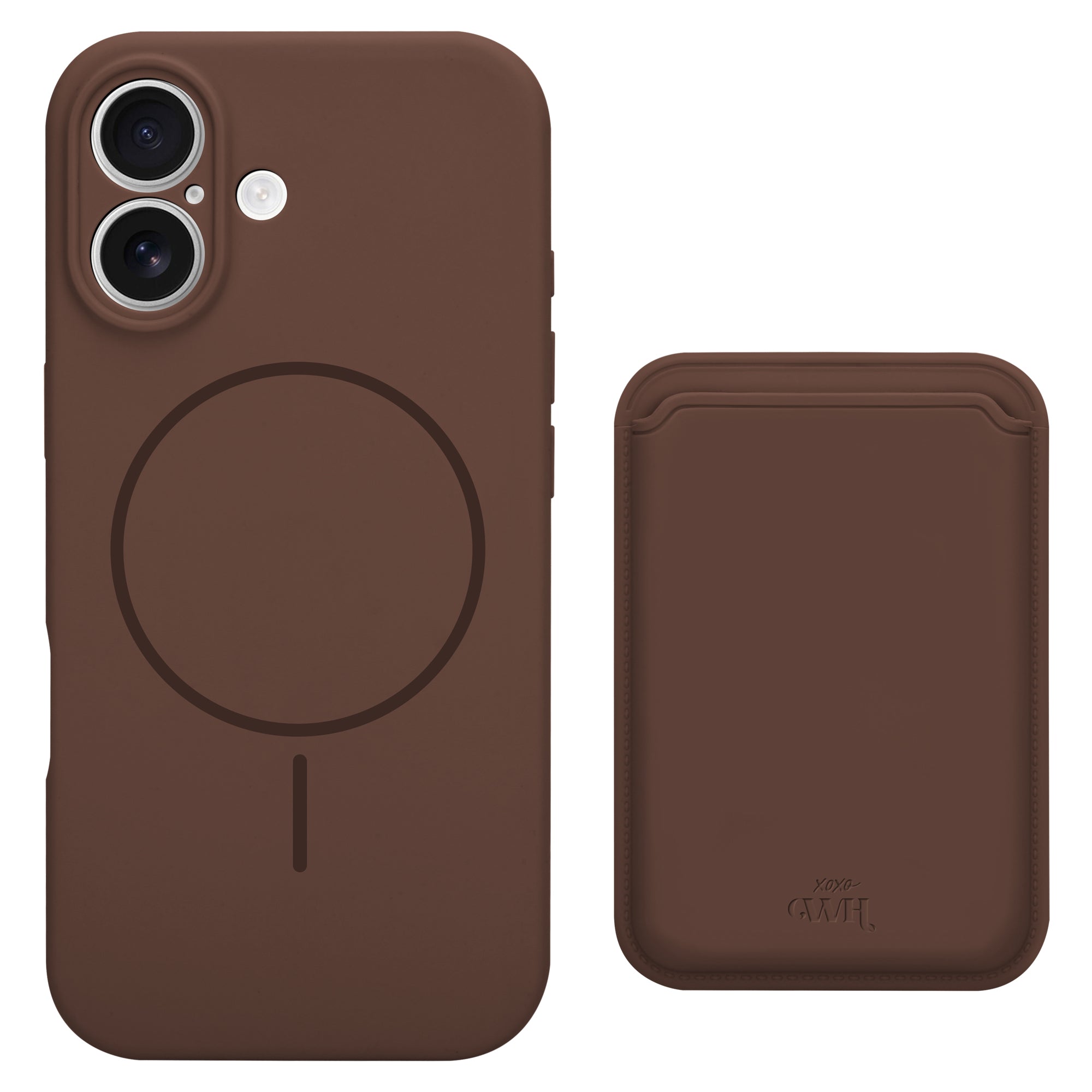 Silicone case with MagSafe Wallet (Brown) - iPhone 16