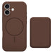 Silicone case with MagSafe Wallet (Brown) - iPhone 16