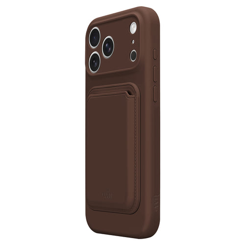 Silicone case with MagSafe Wallet (Brown) - iPhone 17 Pro