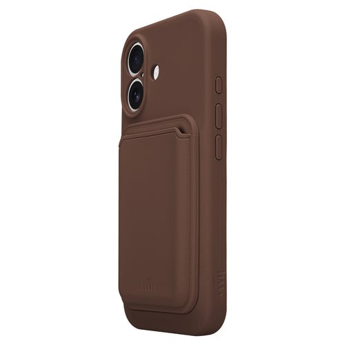 Silicone case with MagSafe Wallet (Brown) - iPhone 16