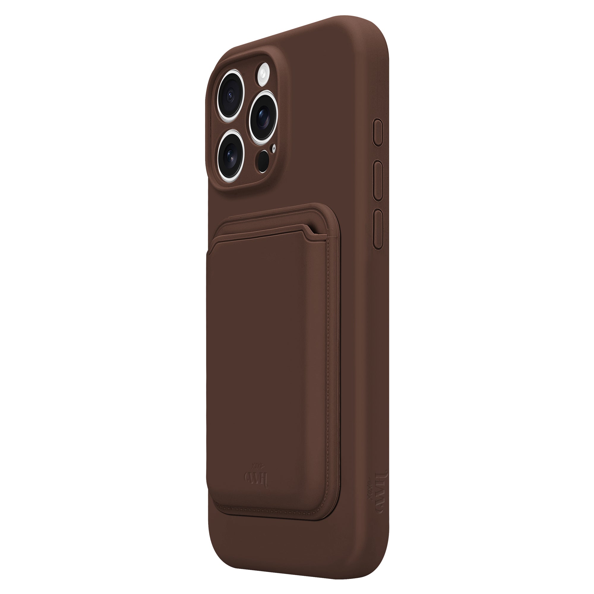 Silicone case with MagSafe Wallet (Brown)