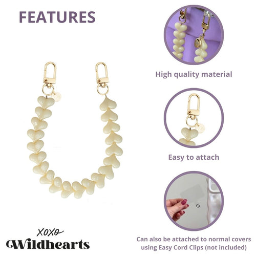 xoxo Wildhearts - Funky Hearts Charm Cord (creme)