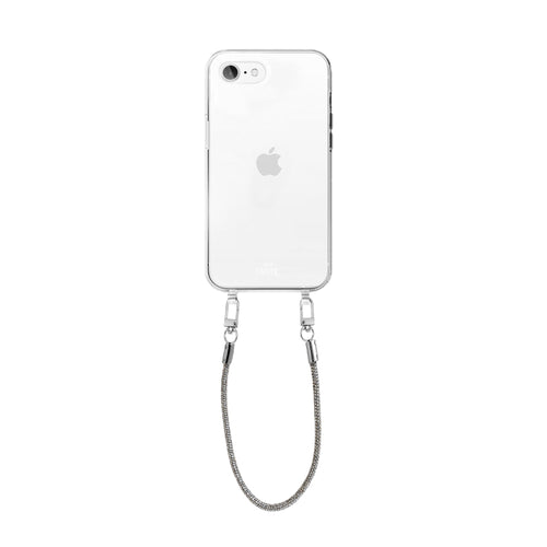 xoxo Wildhearts - iPhone 7/8 Plus - Silver Diamonds Transparant Cord Case
