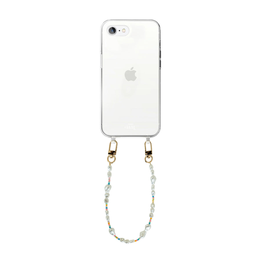 xoxo Wildhearts - iPhone 7/8 Plus - Beachy Vibes Transparant Cord Case - Short Cord