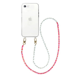 xoxo Wildhearts - iPhone 7/8 Plus - Island Girl Transparant Cord Case - Long Cord