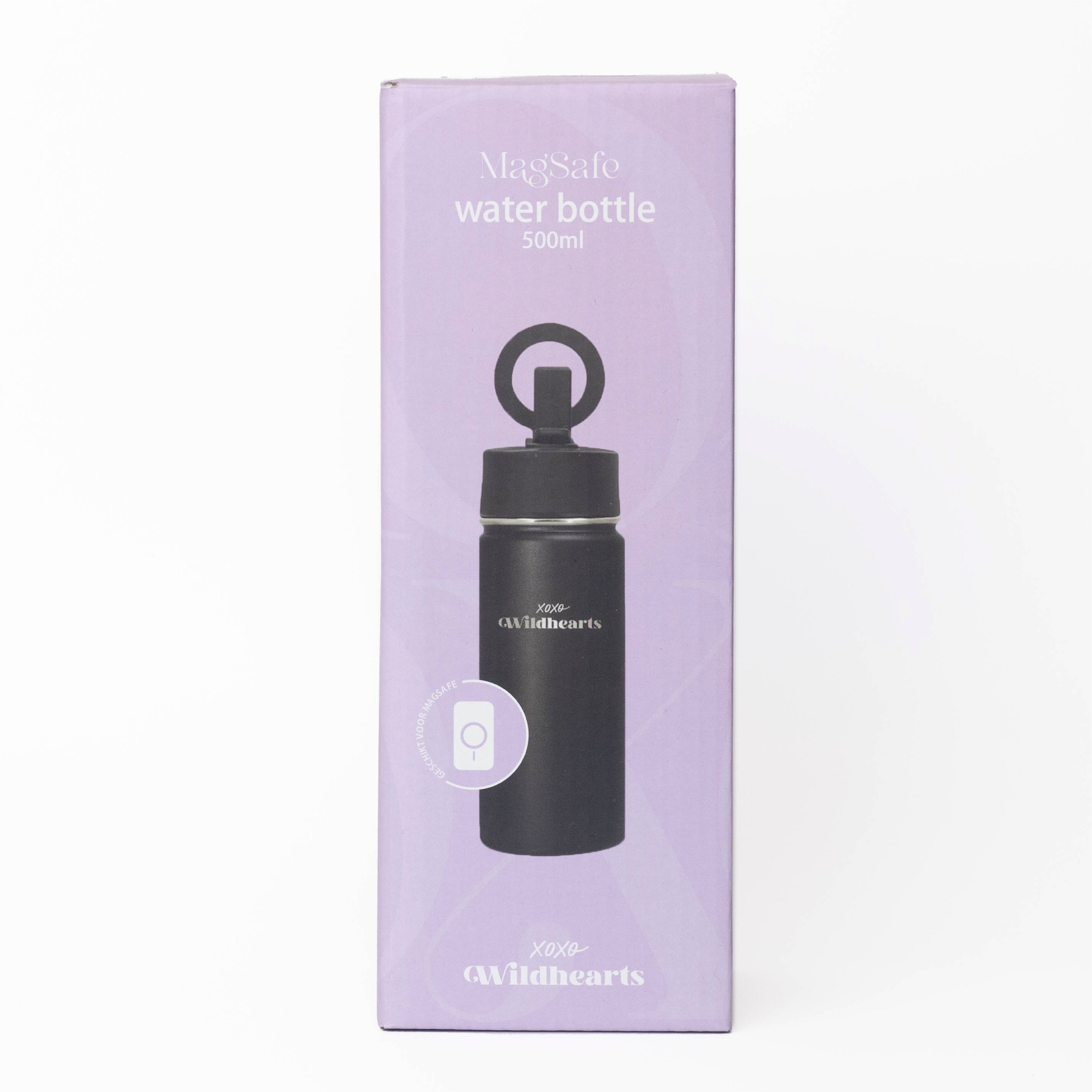 xoxo Wildhearts Water Bottle with MagSafe Ring - 500ml - 16oz (Pink)