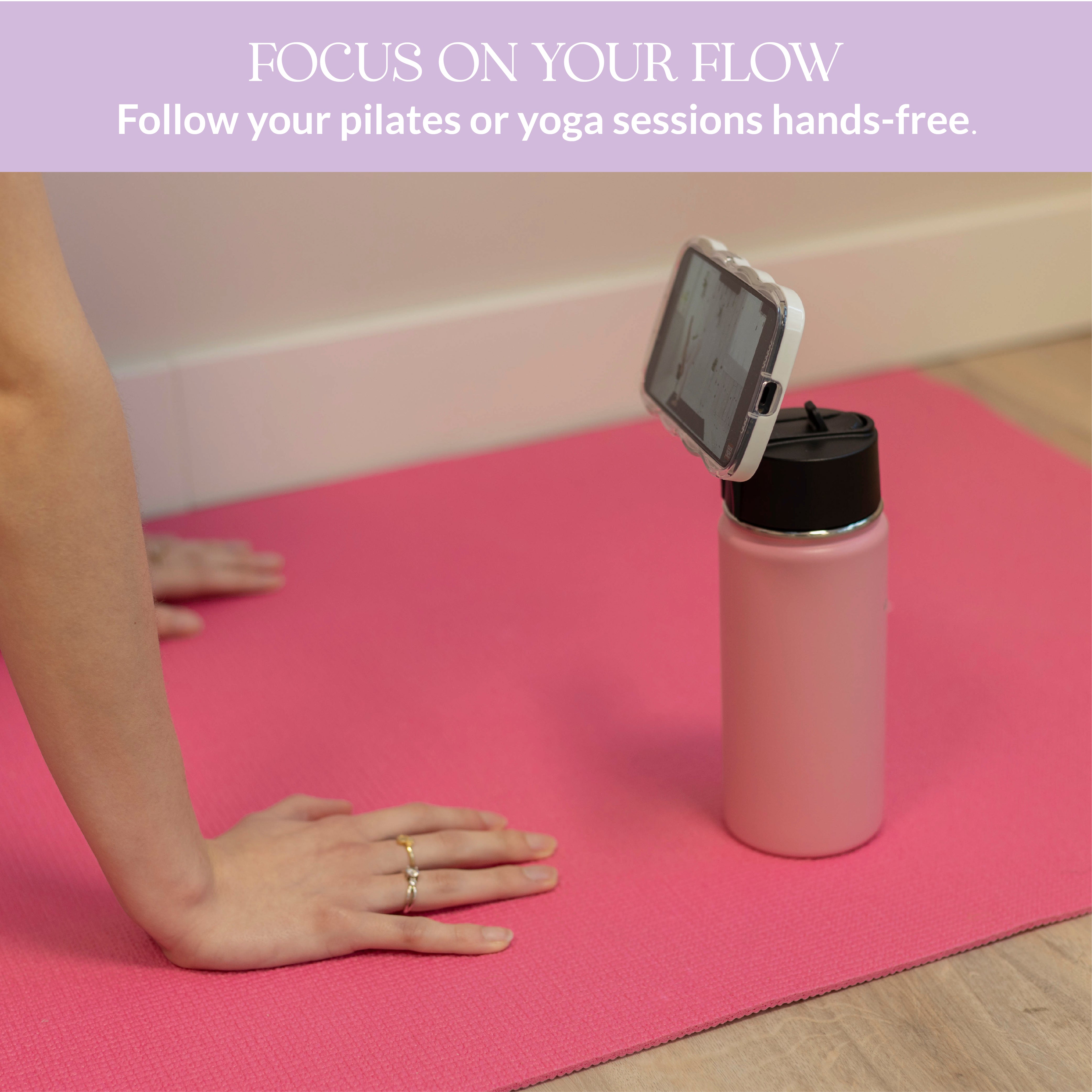 xoxo Wildhearts Water Bottle with MagSafe Ring - 500ml - 16oz (Pink)