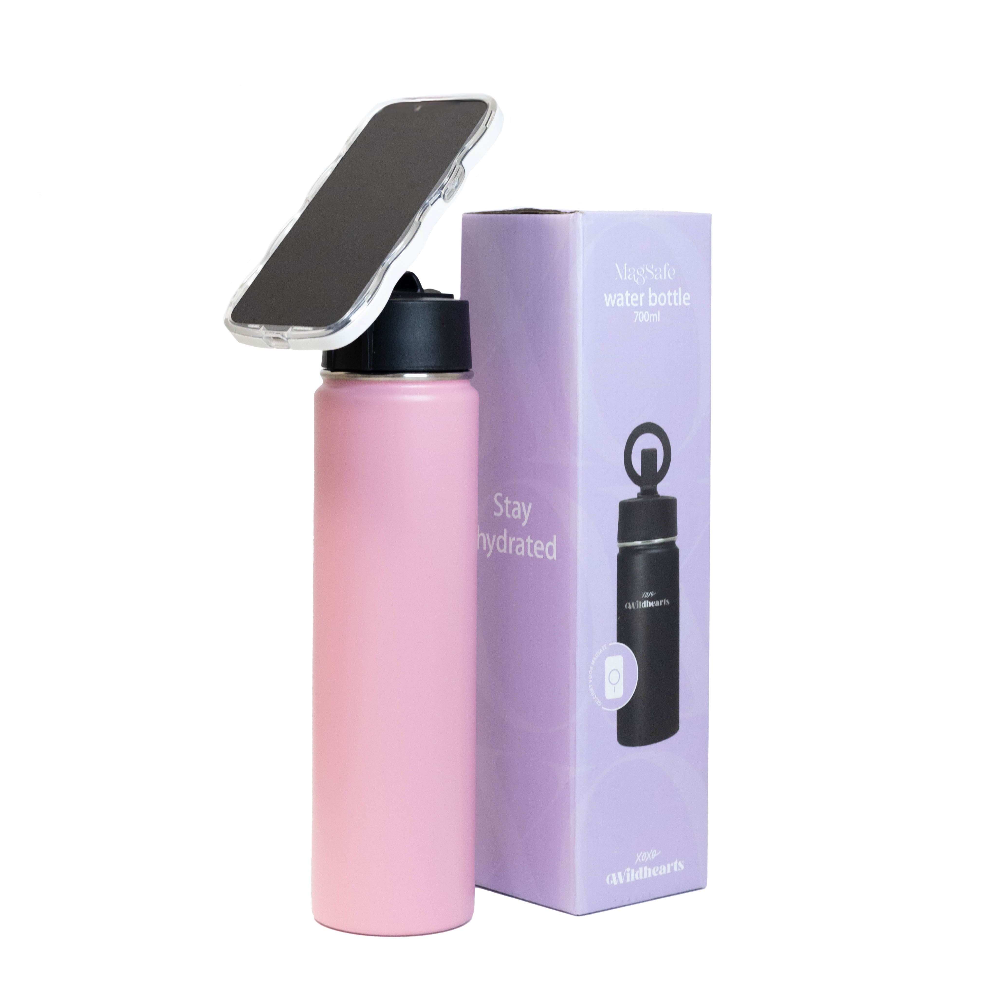 xoxo Wildhearts Water Bottle with MagSafe Ring