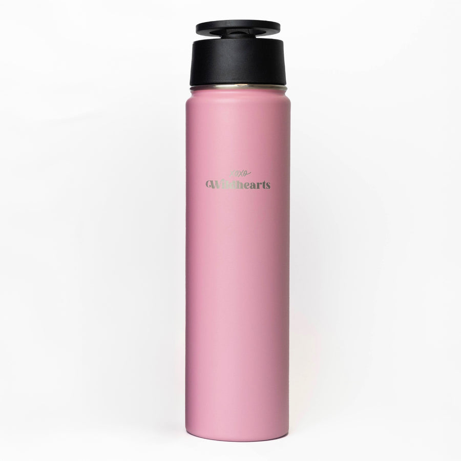 xoxo Wildhearts Water Bottle with MagSafe Ring - 700ml - 25oz (Pink)