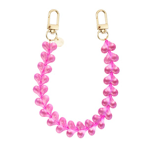 xoxo Wildhearts - Funky Hearts Charm Cord (transparent pink)