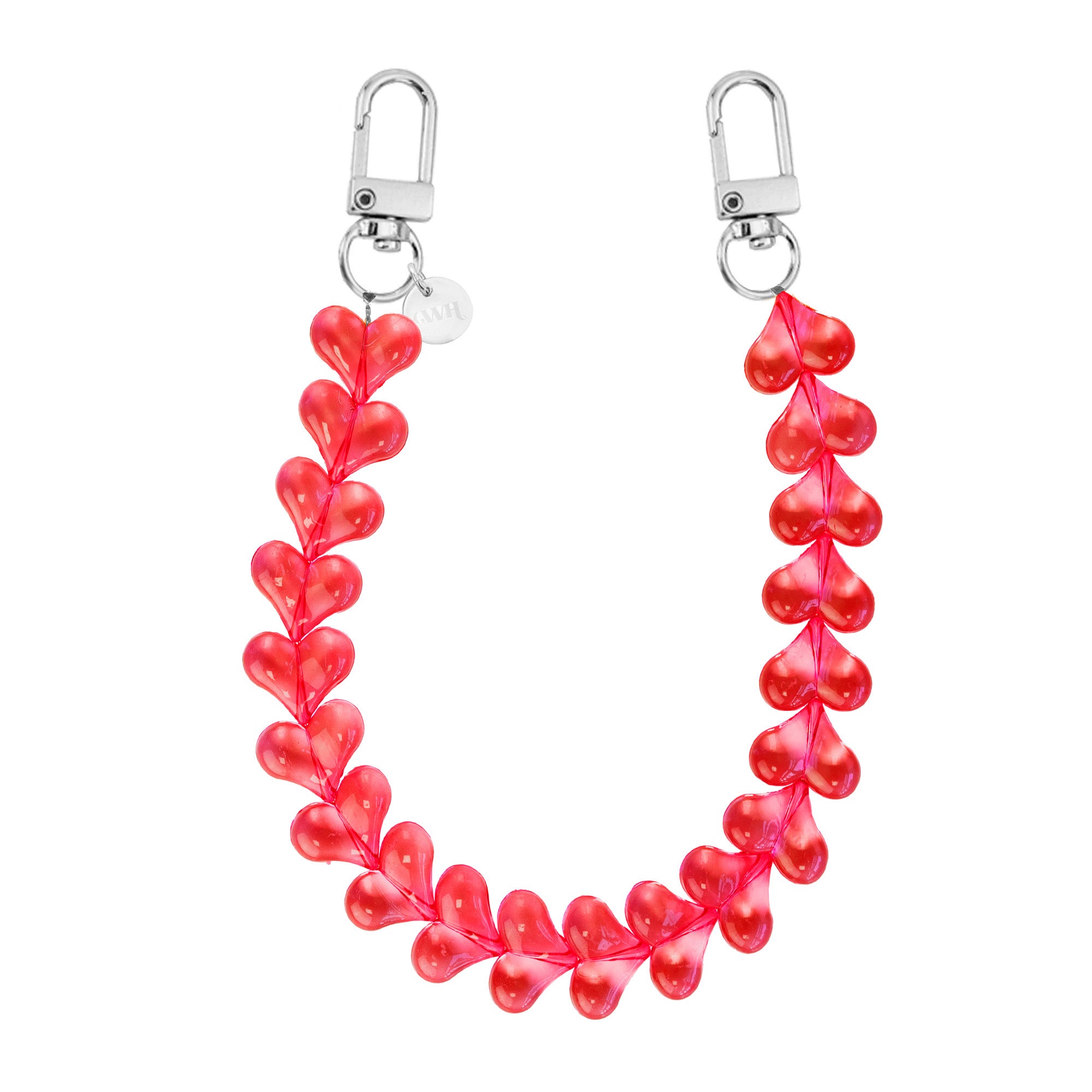 xoxo Wildhearts - Funky Hearts Charm Cord (transparent red)