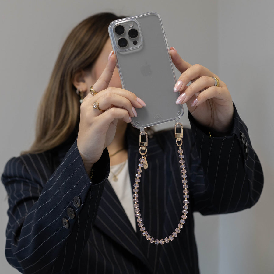 iPhone 17 - Crystal (Pink) Transparant Cord Case