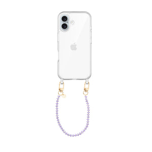 xoxo Wildhearts iPhone 16 - Crystal (Purple) Transparant Cord Case