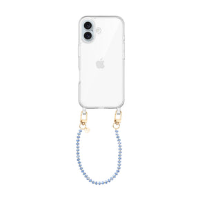 xoxo Wildhearts iPhone 17 - Crystal (Blue) Transparant Cord Case