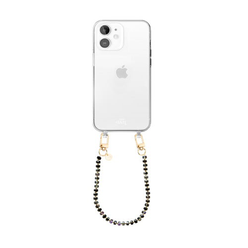 xoxo Wildhearts iPhone 12 - Crystal (Black) Transparant Cord Case