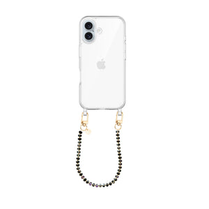 xoxo Wildhearts iPhone 16 - Crystal (Black) Transparant Cord Case