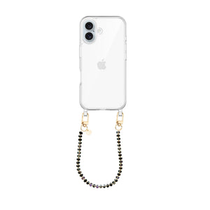 xoxo Wildhearts iPhone 17 - Crystal (Black) Transparant Cord Case