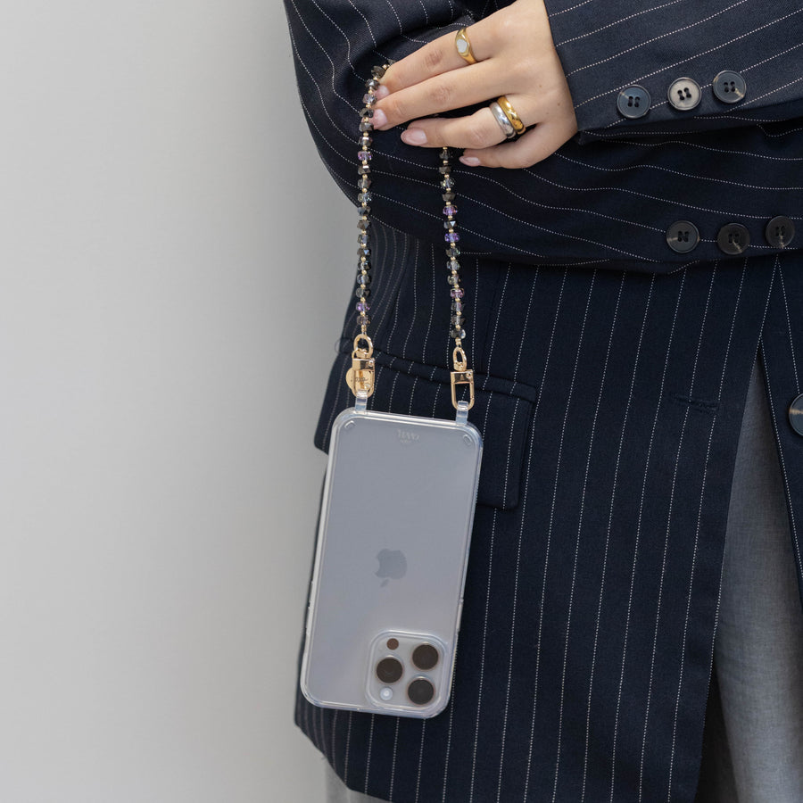 iPhone 17 Air - Crystal (Black) Transparant Cord Case
