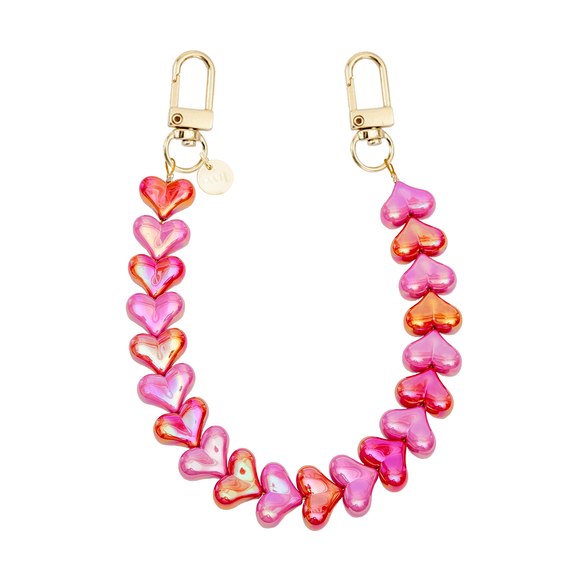 xoxo Wildhearts Funky Hearts Charm Cord (Pink & Red Metallic)