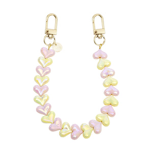xoxo Wildhearts Funky Hearts Charm Cord (Pink & Yellow Metallic)