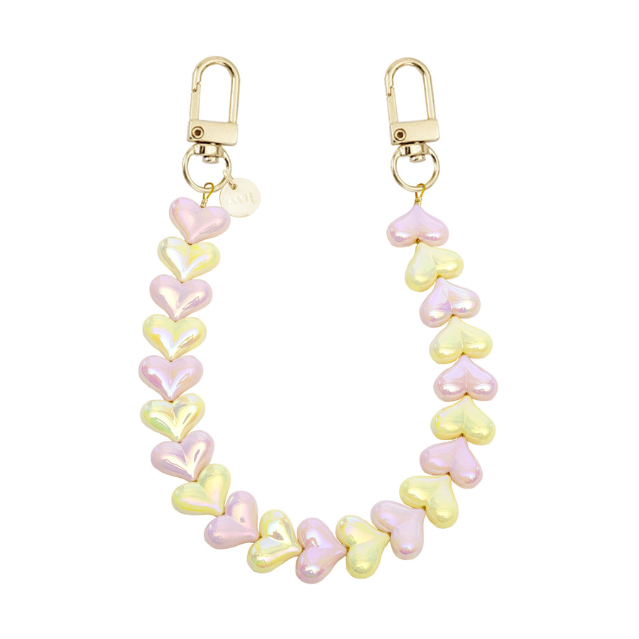 xoxo Wildhearts Funky Hearts Charm Cord (Pink & Yellow Metallic)