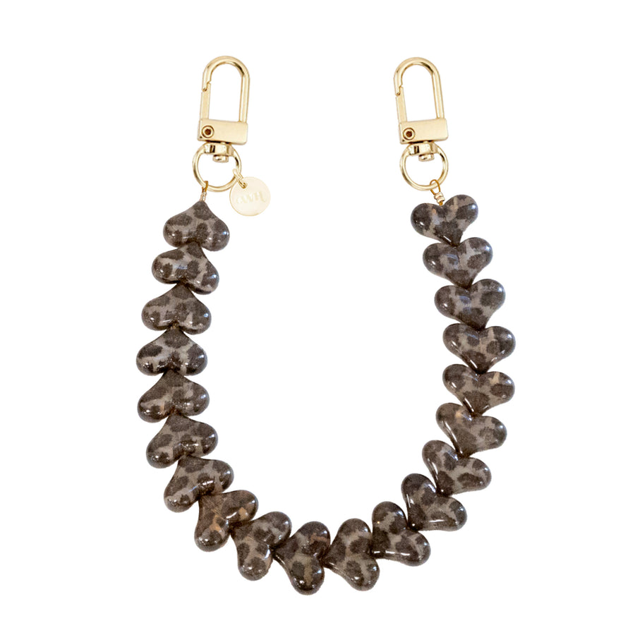 Funky Hearts Charm Cord (Leopard)