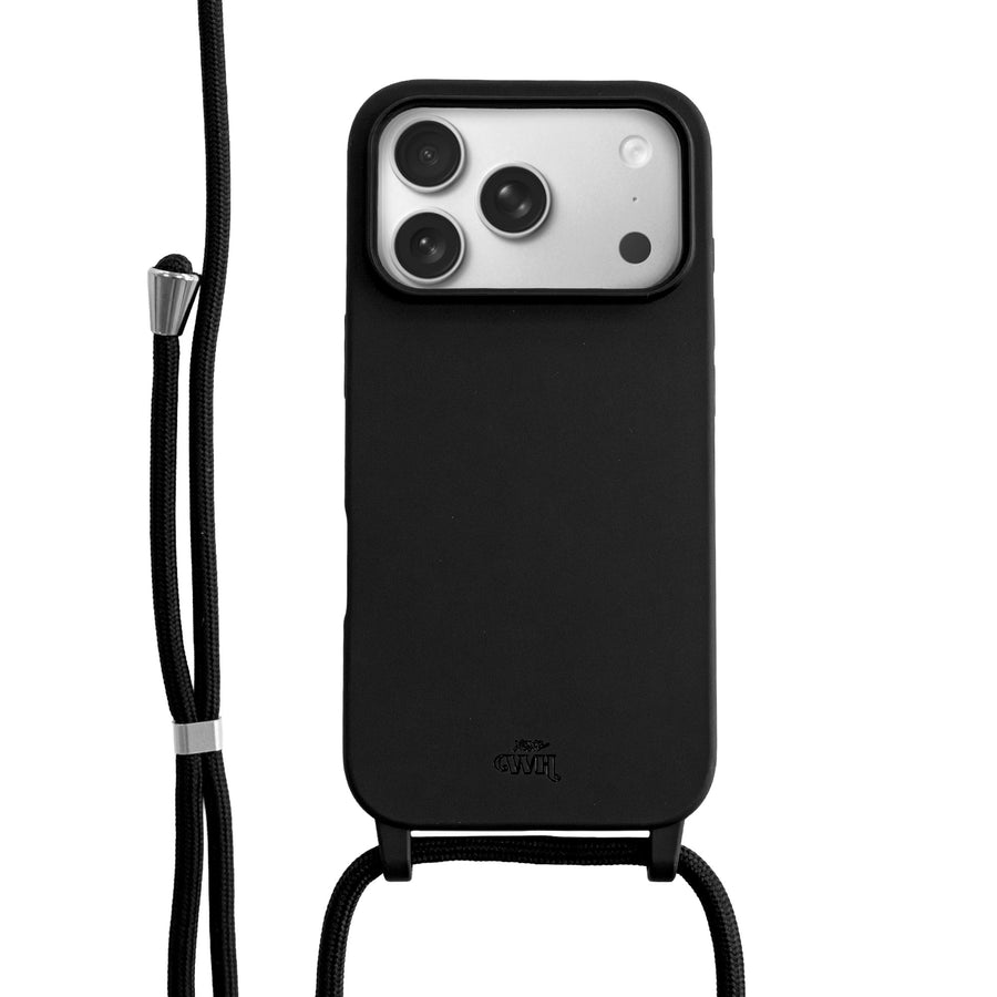 Silicone Cord Case Black - iPhone 17 Pro Max