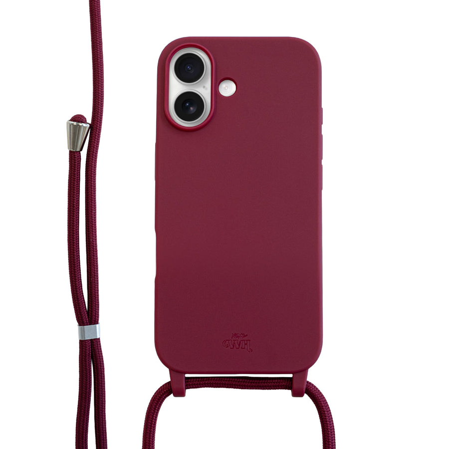 Silicone Cord Case Burgundy - iPhone 17