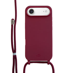 xoxo Wildhearts Silicone Cord Case Burgundy - iPhone 17 Air